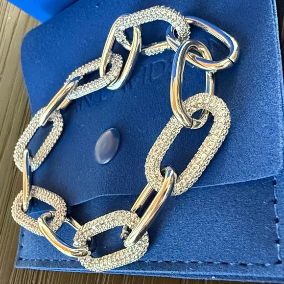 Dean Davidson Solene Pavé Link Bracelet in Silver and Cubic Zirconia - Picture 4 of 6